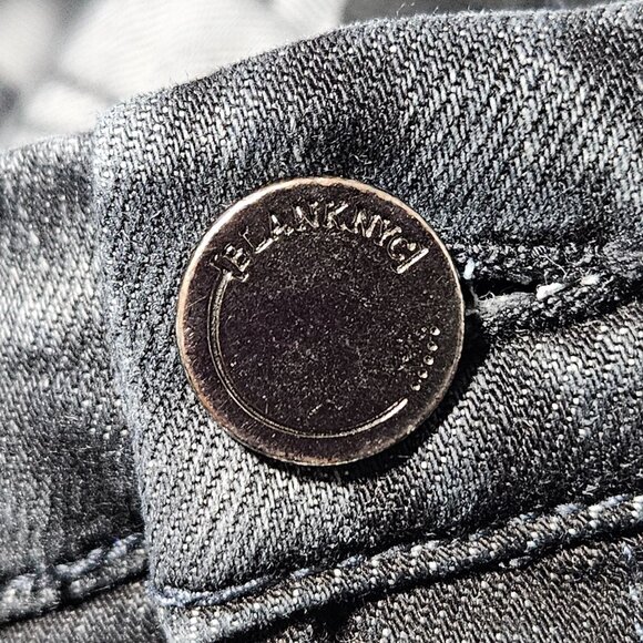 Blank NYC Jeans Womens Size 28 Waist Straight Leg Low Rise Black Denim Pants - Picture 5 of 5